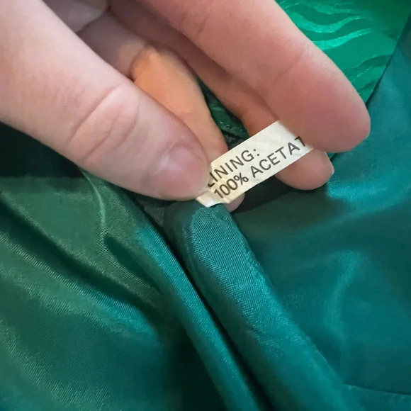 Women’s Adrianna Papell Green 100% silk bright kelly green printed midi dress 12 - Picture 6 of 7